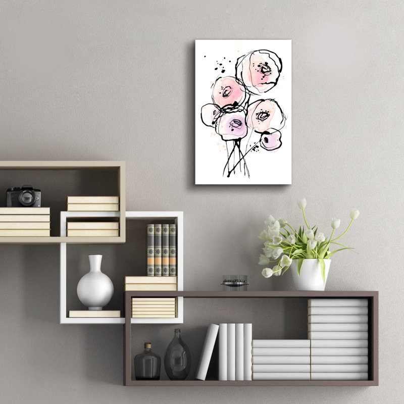 «Pink Mod 2» par Lesia Binkin, art mural en verre acrylique, H 24 po x l 16 po x P 0,2 po