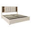 Linen Fabric 135 X 190Cm 4FT6 Double Bed Frame With Wireless Charging(USB Type-C), Hydraulic Storage Bed With Hydraulic Lever (No Mattress)-1689850093