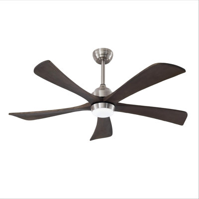 52'' Solid Wood Ceiling Fan with 5 Blades