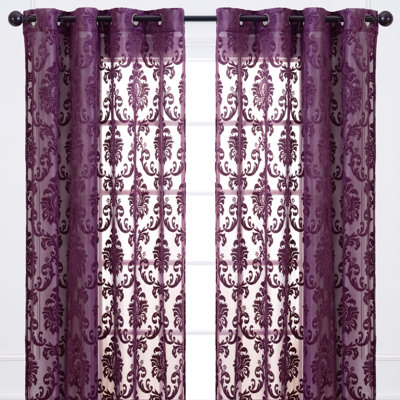 Ensemble de rideaux semi-transparents avec œillets Branca