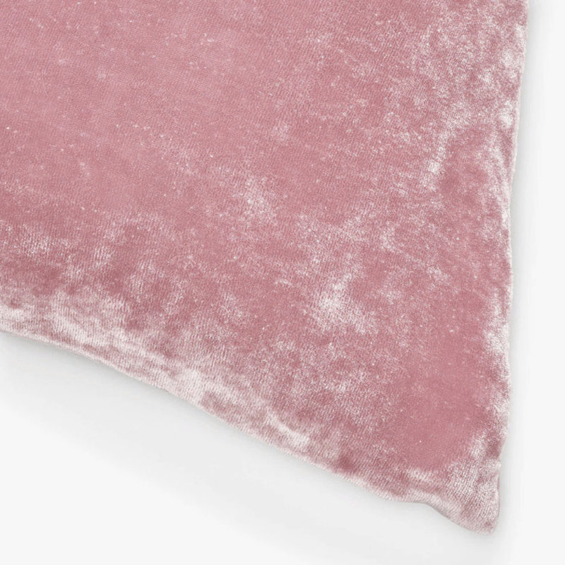 Set/2 Silk Velvet Toss Pillows, Rose