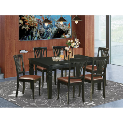 Arlen Butterfly Leaf Rubberwood Solid Wood Dining Set by Darby Home Co