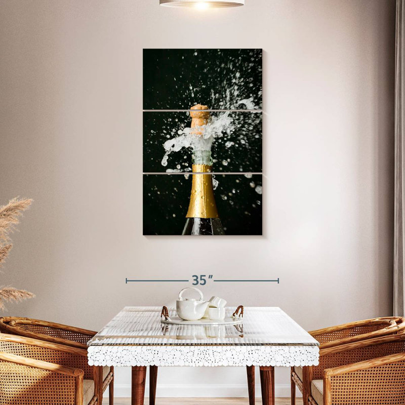Yarlin Champagne Bottle, 45" H x 28" W