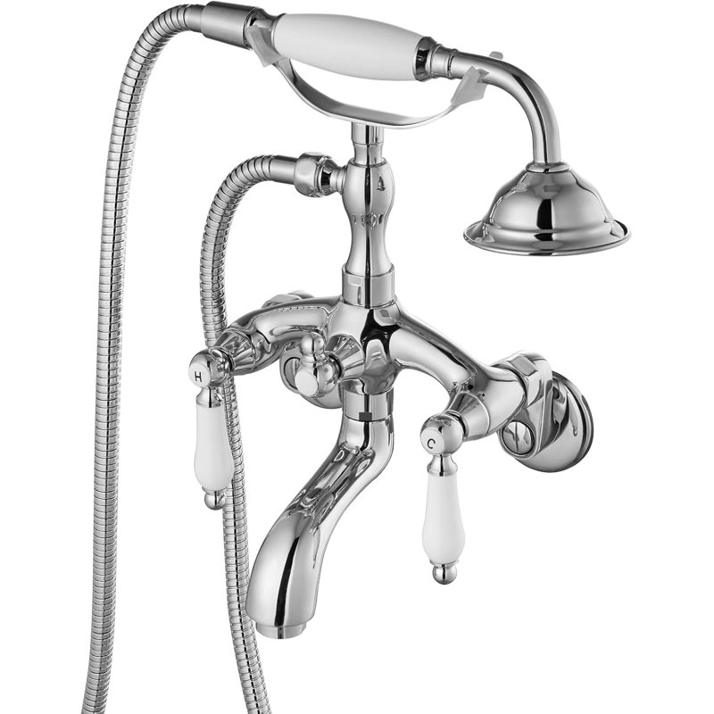 Robinet de baignoire mural antique en laiton