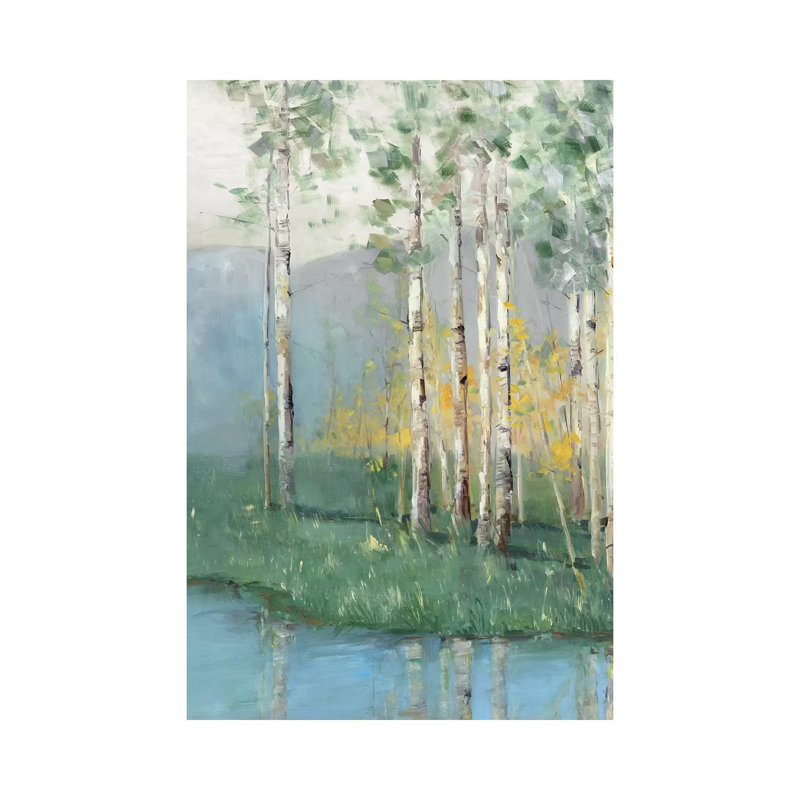 Sally Swatland " Birch Reflections II " by Sally Swatland, 40" H x 60" W x 1.5" D