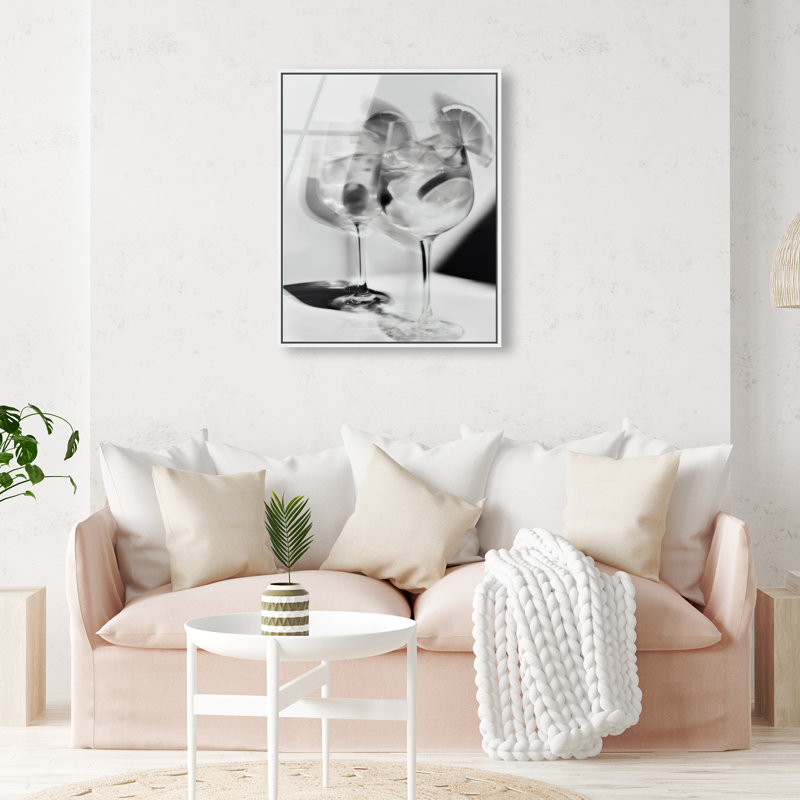 Phantom Pour Print, 31"H x 25"W, White Floater Frame