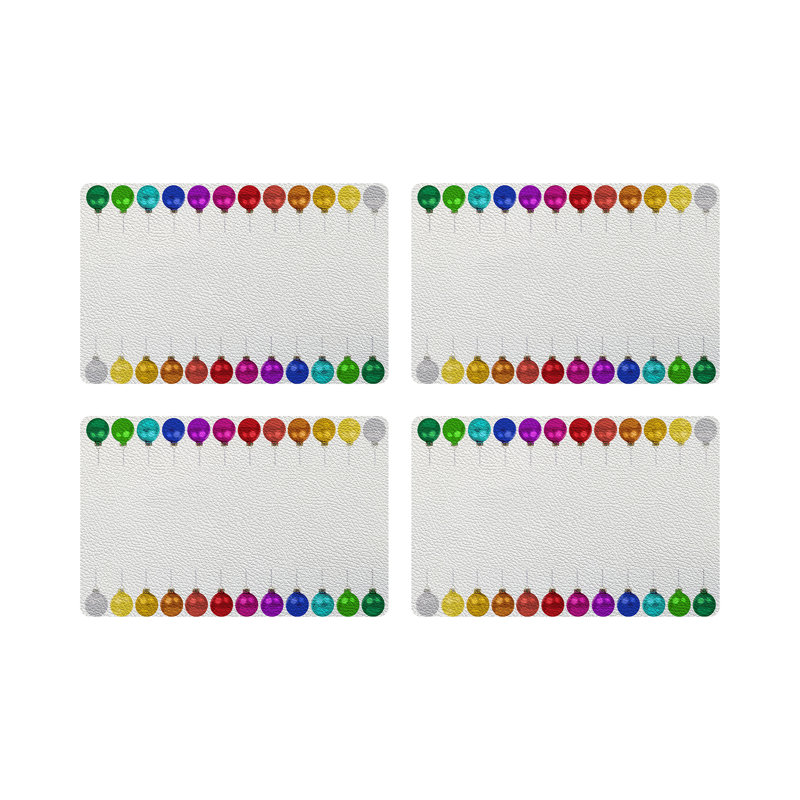 Vegan Leather Retangle Placemats