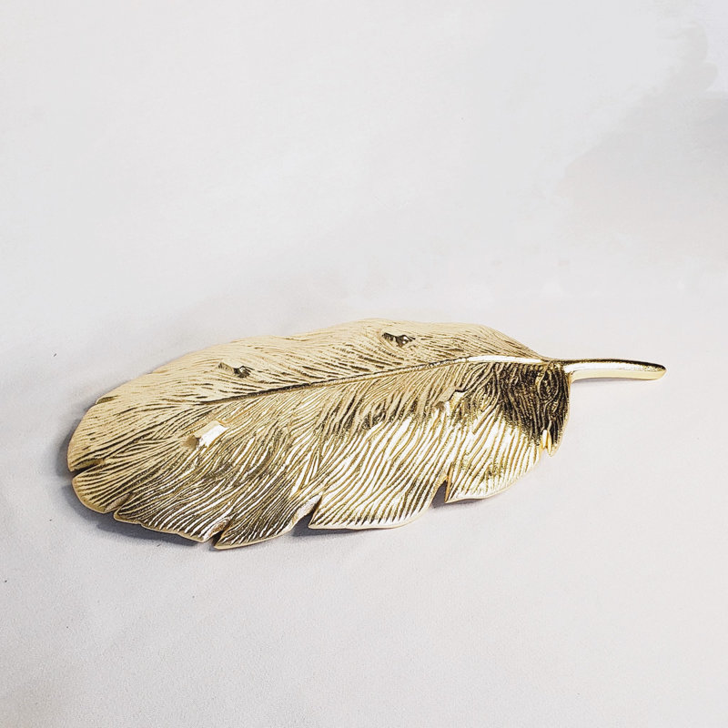 Plat à feuille d'or en acier inoxydable 14,25 x 7 po, H 1 po x L 5 po x l 10 po