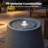 Mini Oval Gray Outdoor Fountain With LED & 3.5W ETL Pump–Compact Tabletop Waterfall