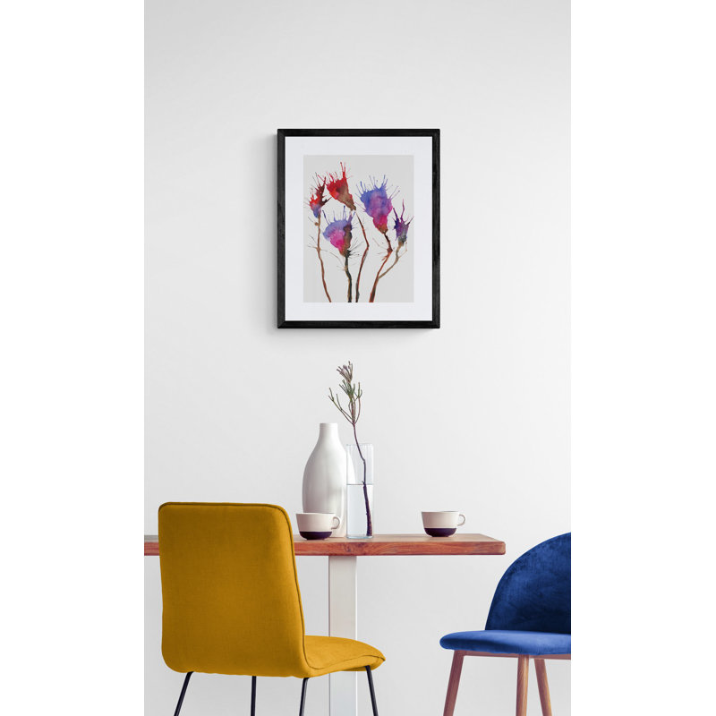Tulips Print by Angel Estevez, Black Framed Paper, 21.25" H x 17.25" W
