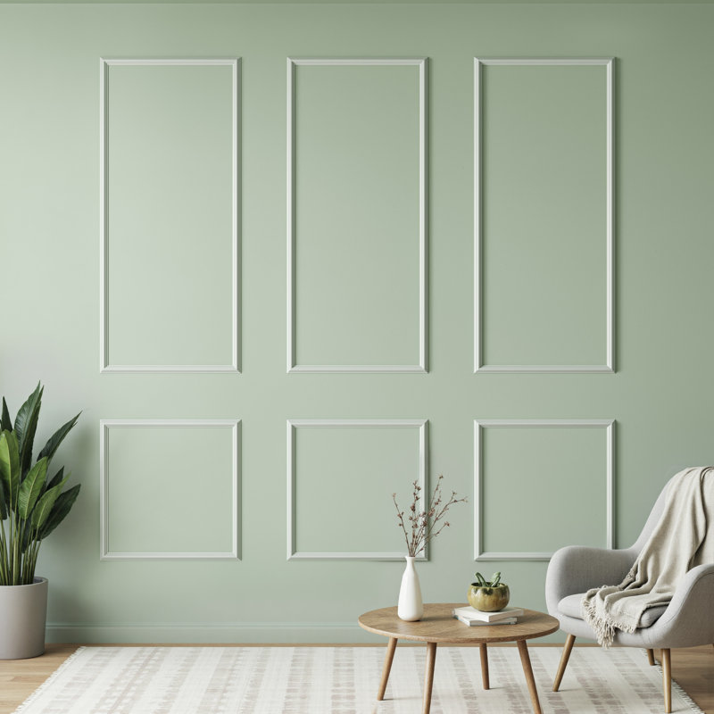 Wall Molding Kit, Ready to Assemble Wainscoting Accent Panel ,Polystyrene Wainscoting Panels for Interior Wall Moulding Decor Accent Wall Molding