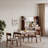Walnut solid oak and white slate round corner diagonal leg telescopic table 1.2-1.5m, for 6-8 people to meet Dining table wood 