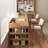 Brown Rectangular Solid Wood+Glass desk-2026820086