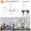 Ventilateurs de plafond modernes et minimalistes modernes avec moteur à courant continu réversible 6 vitesses blanc-130156626