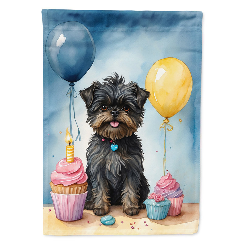 Drapeau «Happy Birthday House», Affenpinscher