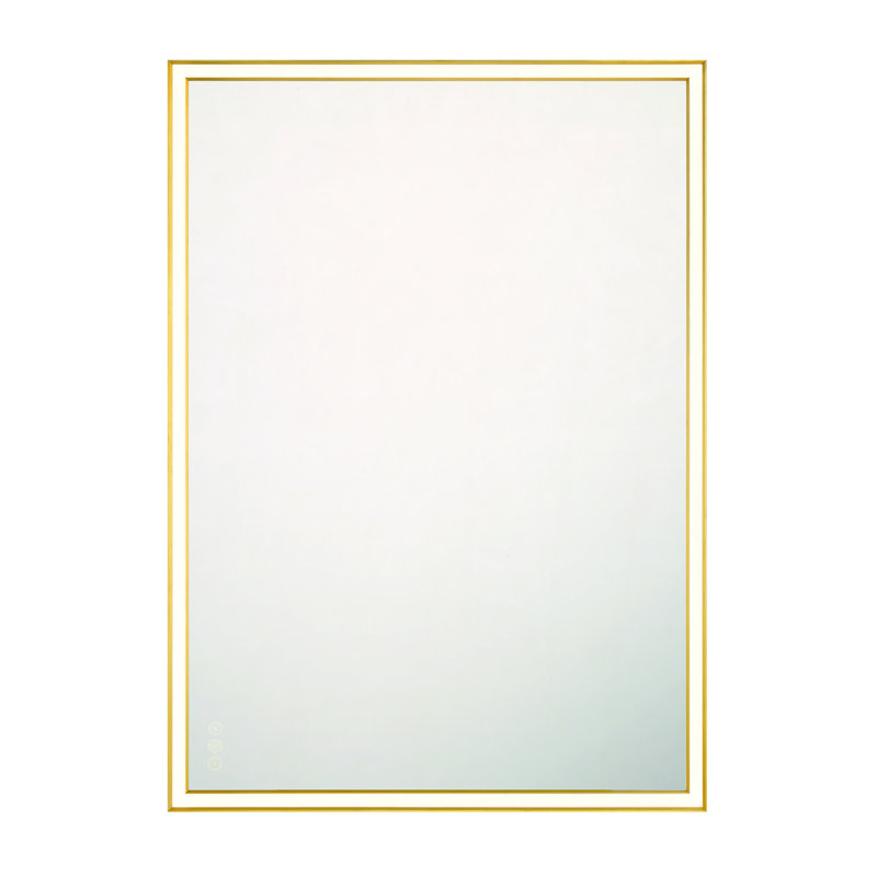 Miroir Nixon, 42 po x 30 po, Doré, Rectangle