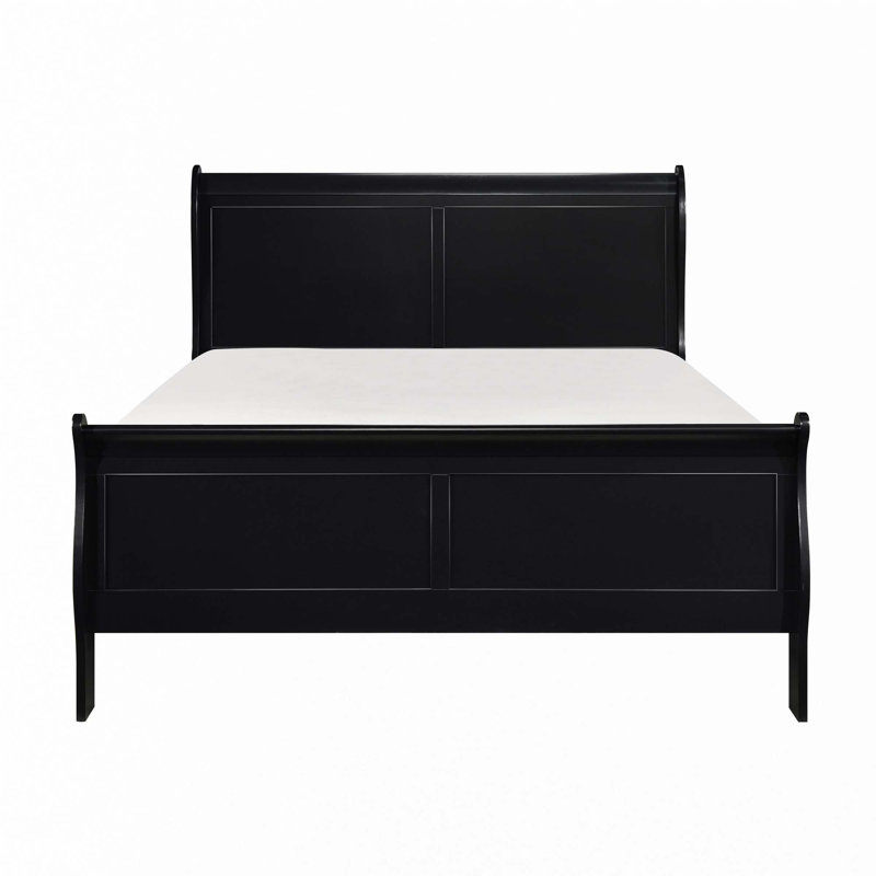 Cadre de lit (seulement lit), Double, Noir