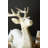  Faux Concrete Resting Buck Decorative Accent 12" H