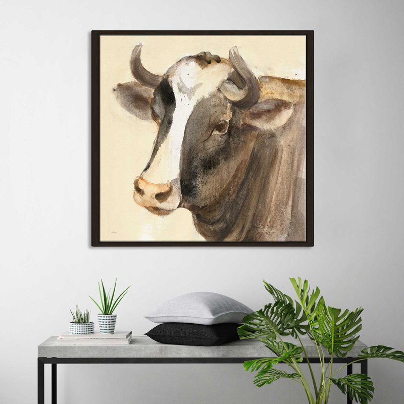 «Look at You II», reproduction sur toile, H 31,5 po x l 31,5 po x P 2 po, Cadre flottant espresso