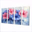 Aquarelle de géraniums à l'aquarelle bleue - Art mural géraniums - Art mural traditionnel-899470245-899470246