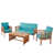 Structure brune / coussin bleu sarcelle est en rupture de stock