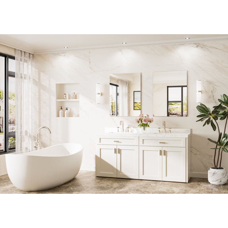 Miroir de salle de bain sans cadre, Rectangulaire, 32 po x 24 po