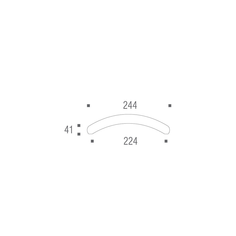 Poignée arche 8 3/4" center to center Bay, Acier inoxydable poli
