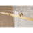 Frameless Single Sliding Shower Door  5660 "W X 60" H, 1/4 "(6 Mm) Clear Tempered Glass, Explosion Proof Film, Stainless Steel Handle Square Tube Track ,Brushed Gold