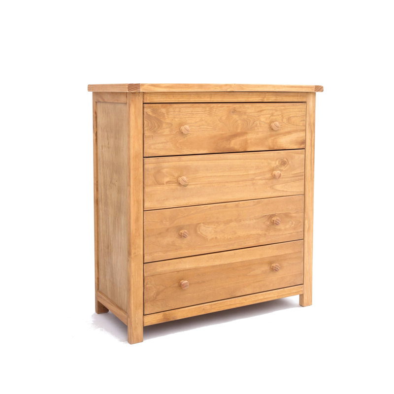 Pompey 90cm W 4 - Drawer Chest of Drawers, Waxed