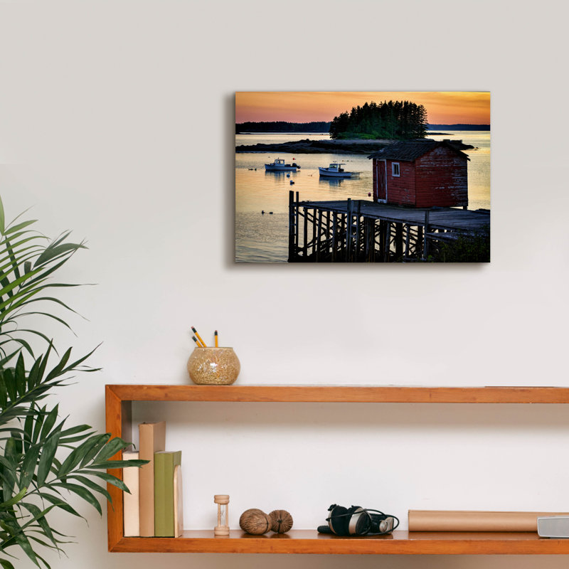 "Epic Graffiti" The Lobster Shack At Dusk "par Rick Berk, art mural sur toile