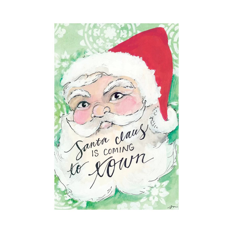 Santa Is Coming To Town by Jessica Mingo - Wrapped Canvas Gallery-Wrapped Canvas Giclée, 20.32 cm H x 30.48 cm W