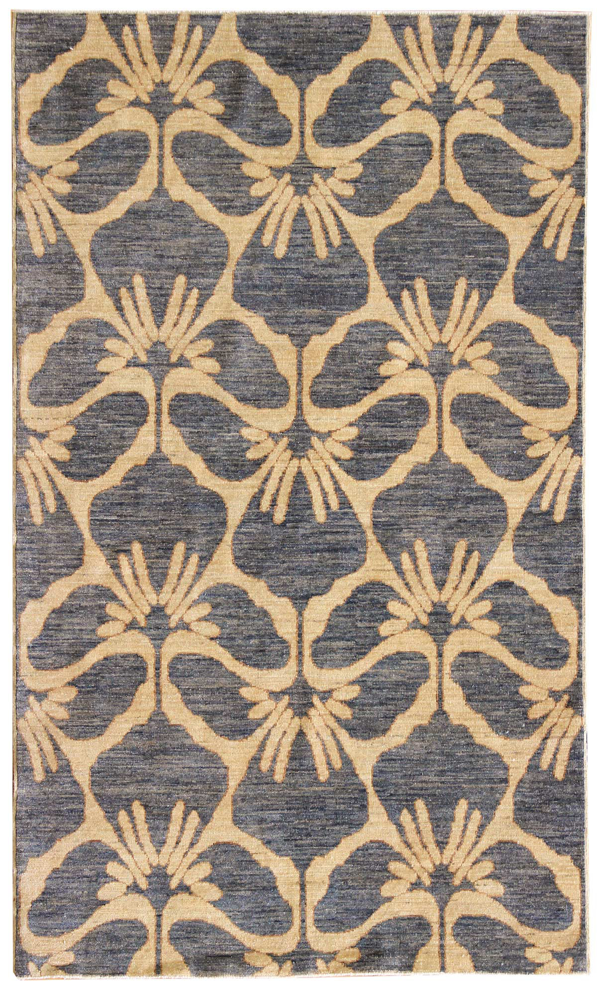 Lilly Rose Rug Landry & Arcari Rugs and Carpeting Lily Floral Handwoven Blue/Slate ...