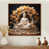 Toile avec cadre flottant brun