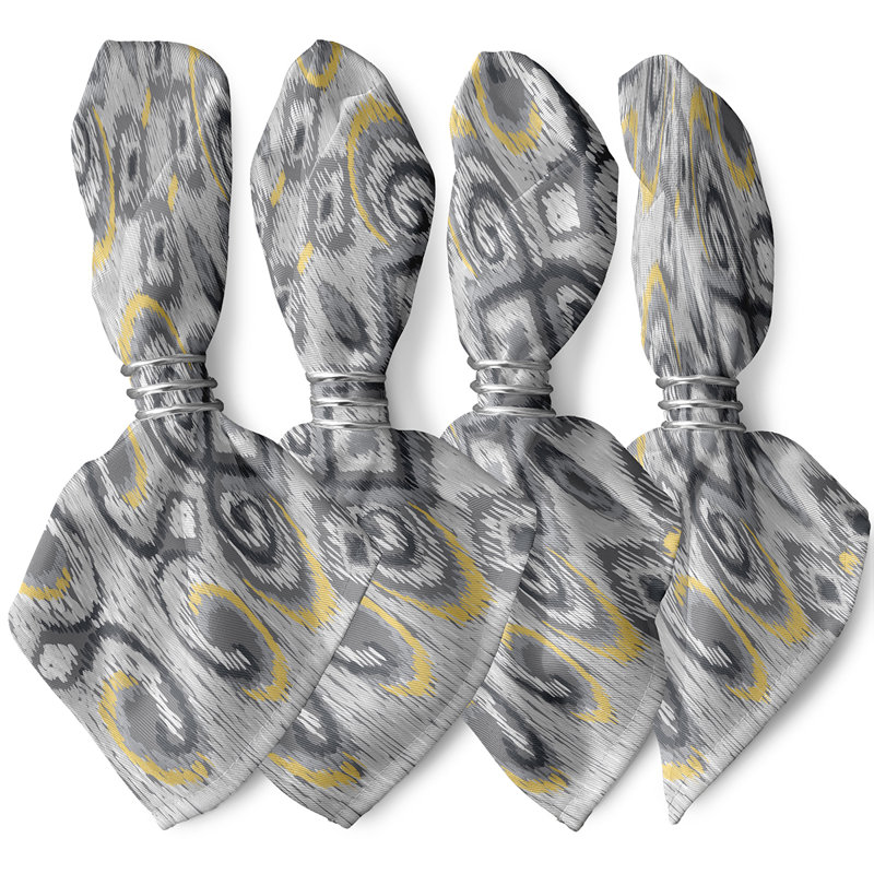 Ensemble de serviettes 4 pièces Joachim, L 18 po x L 18 po, gris clair