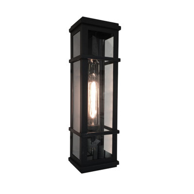 Lanterne murale d'extérieur en verre transparent à 1 ampoule H 20 po Granger Street