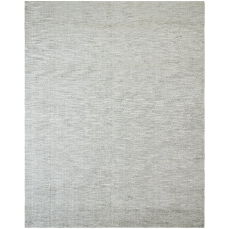 Lumiere Driftwood Natural Silk Hand Loomed Area Rug, Gray, Rectangle 2' x 3'