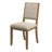 Cipolla Wood Finish Cream Boucle Fabric Dining Chair-105515607
