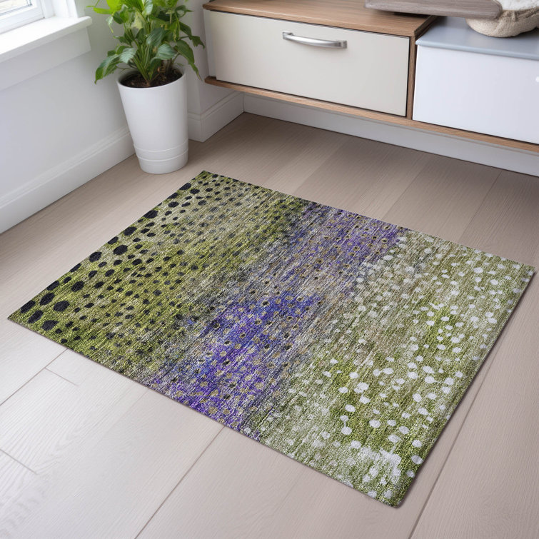 Premium Machine Washable Christina AMF1074 Circles Rug