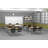 14 Person Training Meeting Seminar Tables with Modesty Panels and 14 Chairs Complete Set