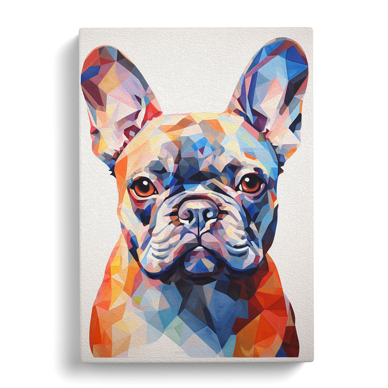 French Bulldog Geometric No.2 - No Frame Print, 60cm H x 40cm W x 3cm D
