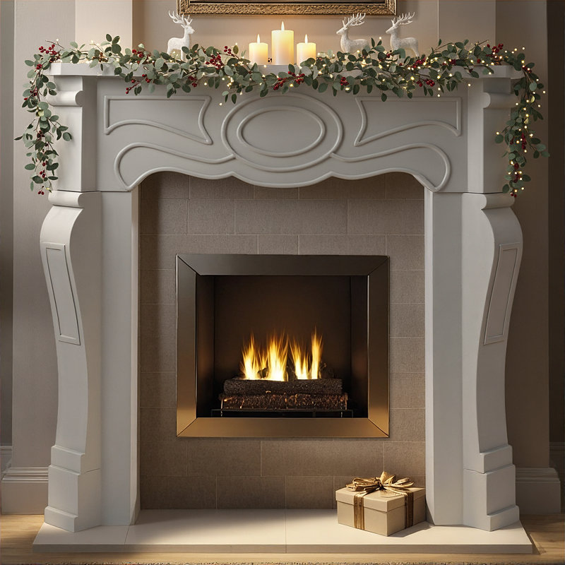 Fireplace Mantel Surround, Gray