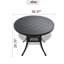 Cast Aluminum Patio Dining Table with Elegant Carved Texture