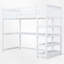 Lit mezzanine avec bureau intégré et tablettes-113752950-113752951