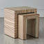 Sienna Nesting End Table-Walnut/Bone-Lg