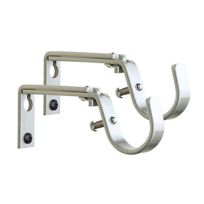 Meriville Curtain Drapery Rod Bracket for 1 1/4-Inch Rod (Set of 2)