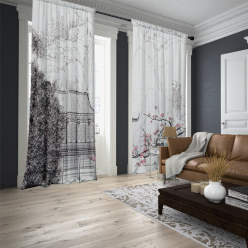 Slot Top Blackout Curtains, 148 W x 350 D cm