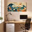 «Abstract Wave Wave», ensemble de 1 reproduction d'art sur toile tendue sur toile-1930276851