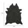 Tapis noir en peau de vache 6 pi x 7 pi khanna