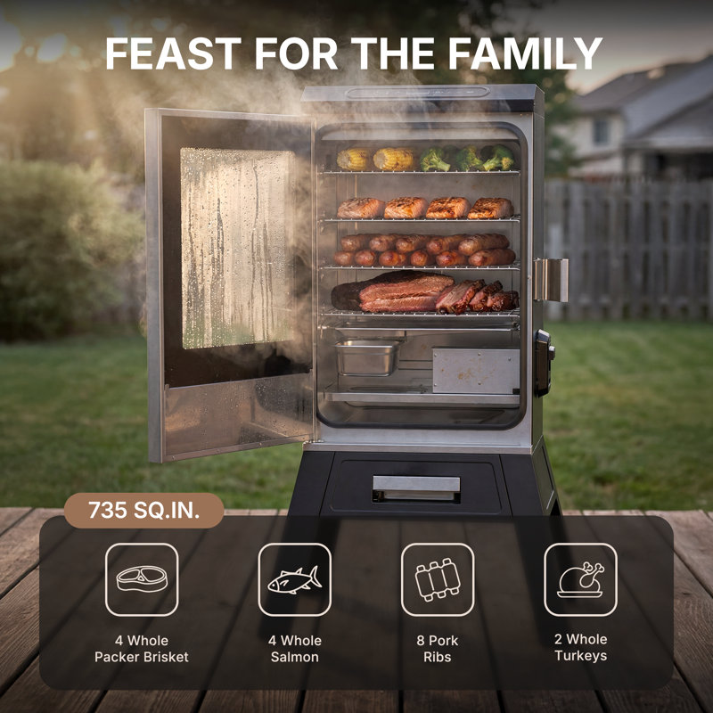 BLATOMIC 30" Digital Electric Smoker with Stand