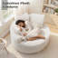 Méridienne ronde surdimensionnée avec coussin, méridienne rembourrée à assise profonde pour le salon ou la chambre à coucher-862184171